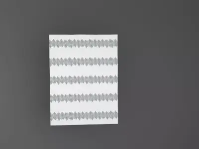 carpet wave pattern on wall 3D model