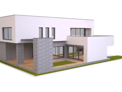 Modern House 3 Free low-poly 3D model