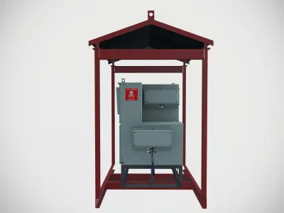 Mining fuse box Low-poly 3D model