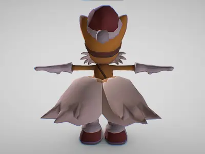 Tails Xmas - Sonic Dash 2 - Sonic Boom - Sonic The Hedgehog Low-poly 3D model