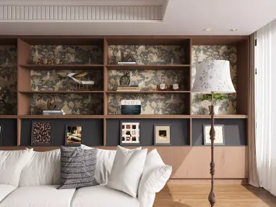 French style living room 3D model