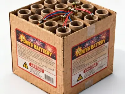 Consumer Fireworks Battery Box 3D Model Low-poly 3D model