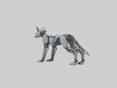 Robot version of a robot wolf model 3D model