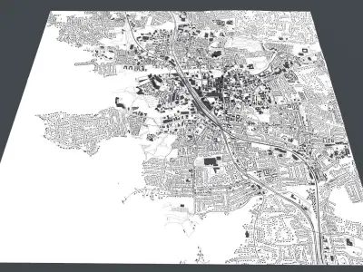 Cityscape Stamford Connecticut United States 3D model