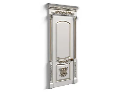 Door0025 door with ornate design 3D model