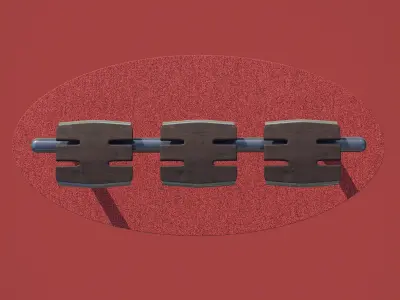 kids playground BENCH ELLIPSON IN SOCKET JEL-0136 3D model