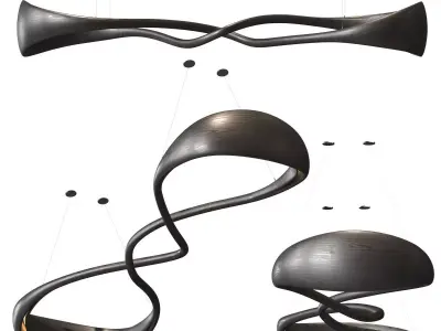 Chandelier Crevasse Series Light Sculpture by John Procario 3D model