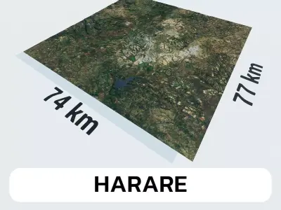 Harare Zimbabwe City Landscape 3D Model 3D model