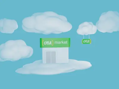 OBA Market on the Clouds  Digital Concept Design Free 3D model