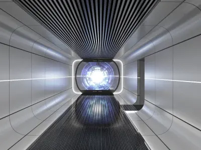 Sci-fi Hallway 3D model shop