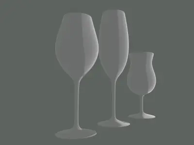 Champagne Glass 3D model