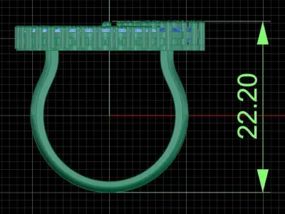 Jewelry ring 425 3D print model