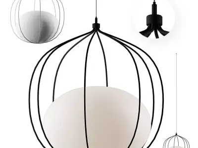 Zero LED Hoop Pendant by Front Design 3D model