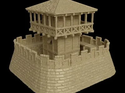 Roman Watchtower Tabletop Terrain 28 MM 3D print model