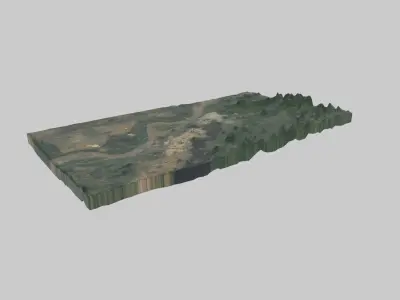 Ciudad Guayana City Low-poly 3D model