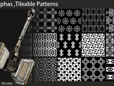 555 Alphas Tileable Patterns Vol1 Texture