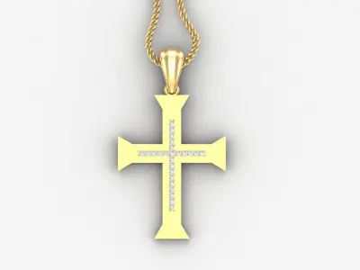 Cross Light Gold 4CP015 3DM STL 3D print model
