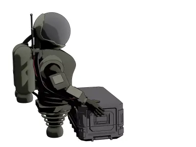 Retro Space Man 3D model