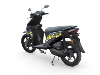 2019 Honda Beat Street Low-poly 3D model
