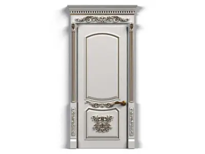 Door0025 door with ornate design 3D model