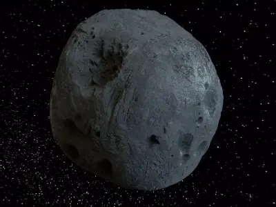 Detailed asteroid high-poly 3D model