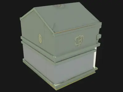 Bank Building Icon Classic Financial Institution  3D model