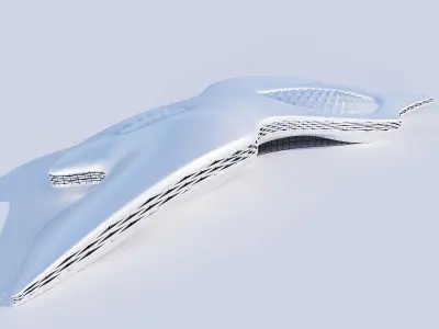 Futuristic building 8 3D model