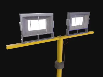 Projector light stand Low-poly 3D model