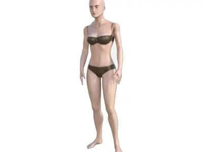 Female Base Character Low-poly 3D model