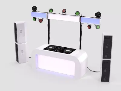 DJ Booth Stage 3D model