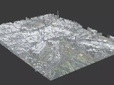 Madrid City  Low-poly 3D model