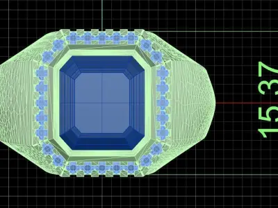 Jewelry ring 372 3D print model
