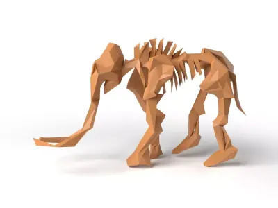 MammothSkeleton Low Poligonal Low-poly 3D model