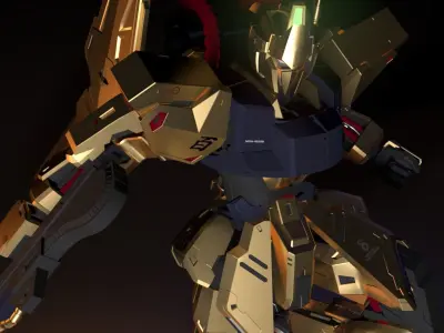 Hakushiki gundam 3D model