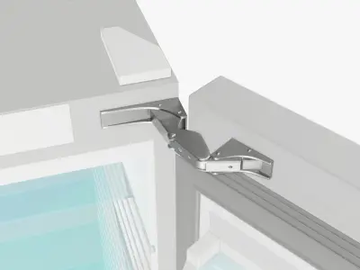 Refrigerator free-standing opened 3D model