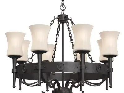 8 Lamp Ceiling Light 3D model
