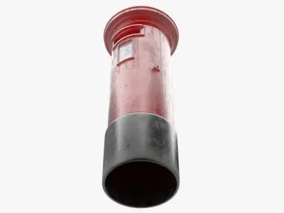 Post Box 1 Textured 3D model