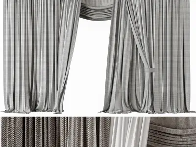 Curtain modern 8 3D model