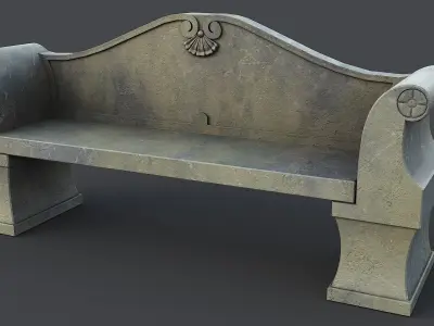Park benches Collection 3D model