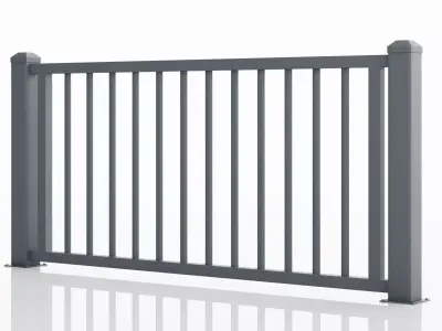 Aluminum Fence Panel -Model 6 - 3D model