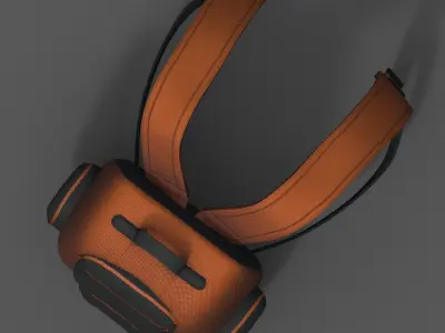 Backpack bag baggage Color 3d low poly Low-poly  Low-poly 3D model