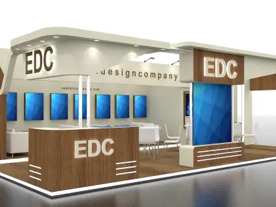 Exhibition Stand Design 10 meter x 6 meter 3 side open 3D model
