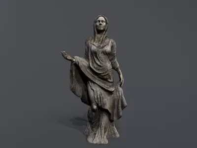 woman Statue 1 Low-poly 3D model