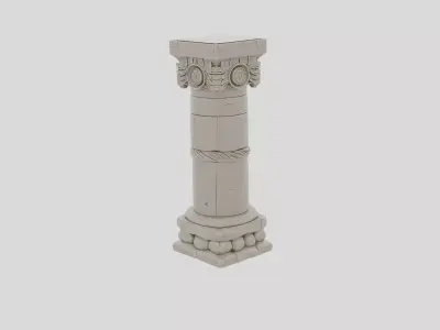 Fantasy Dungeon Stone Pillar for 3D print 3D model