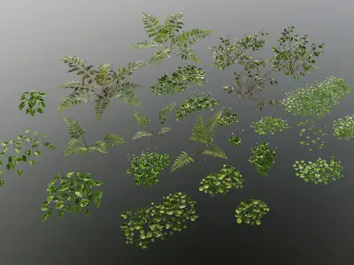 Northern Spruce Forest Low-poly 3D model