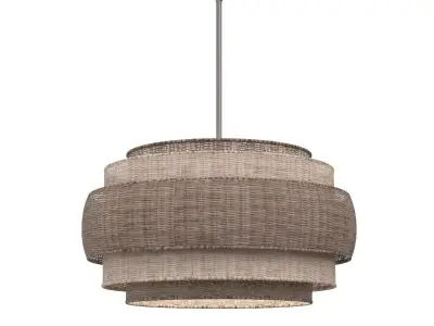 Minka Lavery Montauk Bay 5 Light Pendant with Brushed Nickel 3D model
