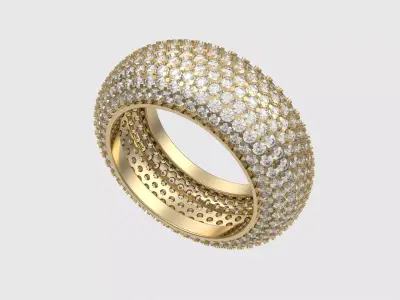 Luxurious Pave Eternity Ring JDBCo 3D print model