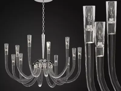 LED glass chandelier G4 8109 3D model