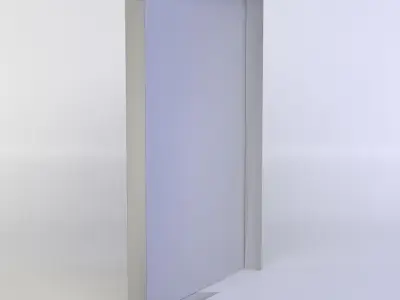 Window door with glass panels Low-poly 3D model