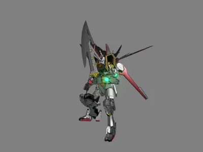 Attacker Gundam B 10 3D model
